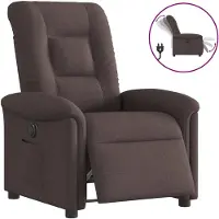 vidaXL Fauteuil relax électrique brun foncé Tissu