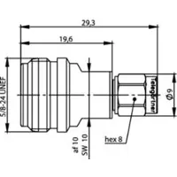 Telegärtner Adaptateur coaxial J01027T0016 N femelle - SMA mâle 1 pc(s)