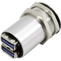 TRU COMPONENTS Double prise USB A 3.0, Câble + prise électronique, Noir