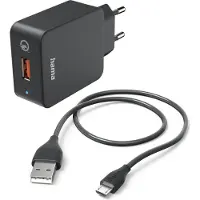 Hama Chargeur Micro-USB 220V Noir 1,5m