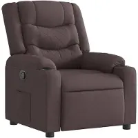 vidaXL Fauteuil relax brun foncé Tissu