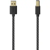 Hama Câble USB, USB 2.0, doré, textile, 1,50 m