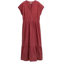 Tom Tailor Solid Volants Sleeveless Dress Rouge 42 Femme