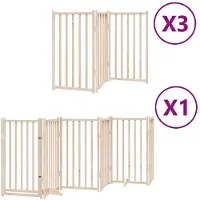 vidaXL Porte pour chien 15 pièces avec porte Pliable 750 cm bois de peuplier
