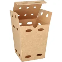 Papstar 87259 Récipient alimentaire jetable Carton, Contenant à usage unique, Marron