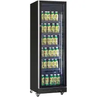 CombiSteel Réfrigérateur commercial de 387 litres - avec porte vitrée, système de circulation d'air et éclairage LED