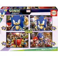 Educa Sonic Prime 4in1 Puzzle (50,80,100,150 pièces)