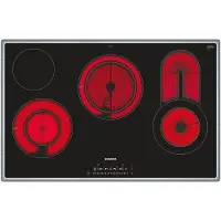 Siemens iQ300, Table de cuisson électrique, 80 cm, noir, Avec cadre en saillie, ET845FCP1D