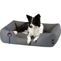 BedDog Zara Lit Pour Chien, Panier Corbeille, Coussin De Chien [Xl Env. 100x85cm, Steel-Grey (Gris)]