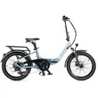 Jobo JOBOBIKE Ace Pro Vélo électrique pliant - Accès bas - 20 Inch - Moteur 250W - 7 vitesses - Autonomie de 50 km - Freins à disque hydrauliques - Bleu