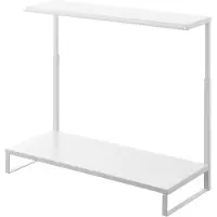 Yamazaki 2-stöckiger Monitorständer TOWER, Réhausseur pour moniteur, Blanc