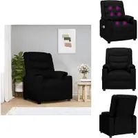 vidaXL Fauteuil de massage électrique noir similicuir - Fauteuil de massage