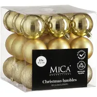 Koopman International Boule Incassable Or 27 pièces - D6 Cm (27x)
