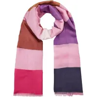 Codello Écharpe bleu marine / marron / prune / magenta
