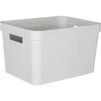 Eda Plastiques EDA 010001 V.LA EDA Boîte de rangement STONE, 6 litres, PP, vert laurier