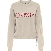 ONLY Sweatshirts ONLKATIA LS TEXT femmes - Blanc - EU S