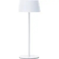 Brilliant Lampe d'extérieur blanche Picco | rechargeable par USB + solaire | 3 niveaux de luminosité | métal/plastique