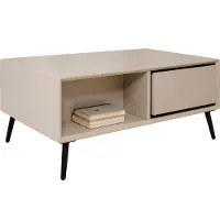 Finori - Table Basse 2 Tiroirs et Niches L94 cm - ARONA