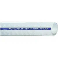 Teguma Tuyau à air comprimé POLYFLEX, diamètre intérieur 38,0 mm, diamètre extérieur 48,0 mm, longueur 50 m, transparent, épaisseur de paroi 5,0 mm