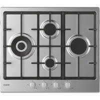Candy Idea CHG6D4WX Table de cuisson à gaz encastrable 4 brûleurs en acier inoxydable