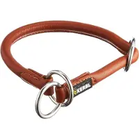 Kerbl Roma en cuir rond avec stoppeur 45cm, 8mm,cognac (45, Chien)