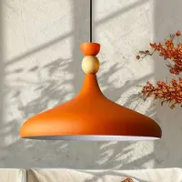 Bamyum Champion Pendelleuchte Holz Orange (E27)