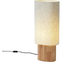 QAZQA Lampe de table Japandi Bois avec abat-jour en lin 70 cm - Lamel