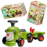 Falk Claas Tracteur avec remorque vintage - Vert