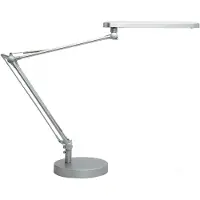 Hamelin Lampe LED de table MAMBOLED, 7 W, 665 lm, avec diffuseur, orientable et inclinable, socle + pince, gris métal