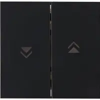 Enzo EL 07 490359008 - HK07 - Interrupteur double à bascule avec symbole de flèche, couleur noire
