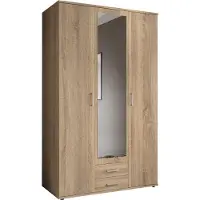 Emob Armoire HARPER BREST LHT 120x196x54 cm brun Armoire à portes battantes