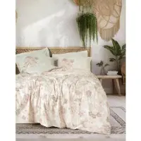 L'essentiel Maison , Ranforce Ensemble housse de couette king-size (FR), Vestige - Beige, 100 % COTON RANFORCE, Beige, 240 x 220 cm