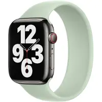 Apple Bracelet Boucle unique en Silicone pour Watch | 38/40/41/42 mm - Taille 4 - Mineral Green