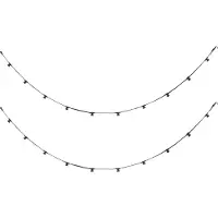 QAZQA Guirlande lumineuse noire connectable avec prise 10m 20 lumières IP64 - Lubber