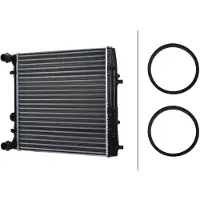 Hella Radiateur moteur Ailettes de refroidissement assemblées mécaniquement 430 - 415 mm pour e.a. VW POLO