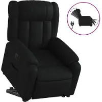 vidaXL Fauteuil relax releveur électrique noir similicuir