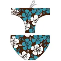 Turbo Surf Flower Swimming Brief Marron S Homme