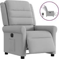 vidaXL Fauteuil relax électrique gris nuageux Tissu