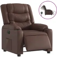 vidaXL Fauteuil relax électrique marron similicuir