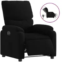 vidaXL Fauteuil relax électrique noir tissu
