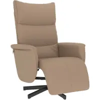 vidaXL Fauteuil relax avec repose-pieds Cappuccino-Brun Similicuir