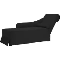 vidaXL Chaise longue avec traversin et accoudoir droit Noir velours