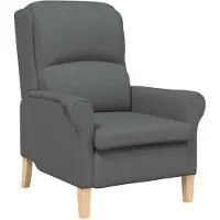 vidaXL fauteuil Gris foncé 76 x 94 x 102 cm Tissu Sharpa