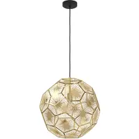 Stars of Light Lampe à suspension design dorée Skoura Ø 50 cm