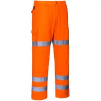 Portwest Pantalon Combat Hi-vis 3 Bandes Couleur : Orange Taille M