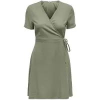 ONLY Addiction-caro Short Sleeve Short Dress Vert XS Femme