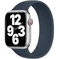 Apple Bracelet Boucle unique en Silicone pour Watch | 44/45/46/49 mm - Taille 7 - Storm Blue