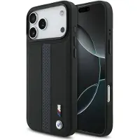 BMW Etui M Perforated Stripe Logo MagSafe do iPhone 17 Pro Max niebieski (Apple iPhone 17 Pro Max), Coque pour téléphone portable, Bleu