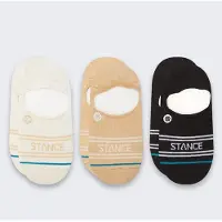 Stance Femmes, Chaussettes, Basic No Show Socken 3 Paar Creme, Blanc, (Lot de 3, Taille unique)
