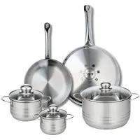 Elo Ensemble de 2 Poêles de cuisson 24 et 28 cm et 3 faitouts 12, 14 et 20 cm Profi Brillant